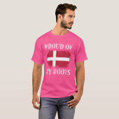 Trots op mijn Deense roots Deense vlag T-shirt (Voorkant volledig)