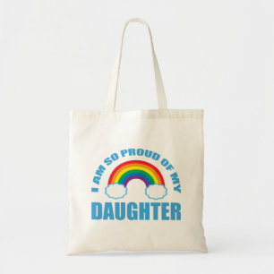 Trots op mijn dochter Rainbow Gay Pride Ouder Tote Bag