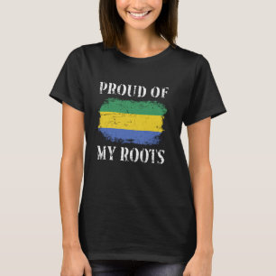 Trots op mijn Gabonese roots Gabonese vlag Gabon T-shirt