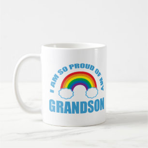 Trots op mijn kleinzoon Rainbow grootouders Koffiemok