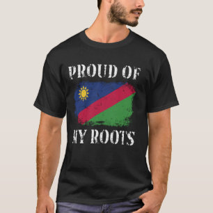 Trots op mijn Namibische roots Namibische vlag T-shirt