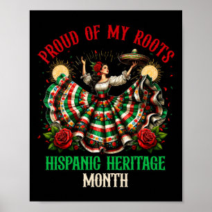 Trots op mijn roots Spaanse erfgoed Latino vrouwen Poster