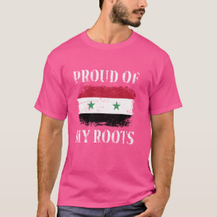 Trots op mijn Syrische roots Syrische vlag T-shirt