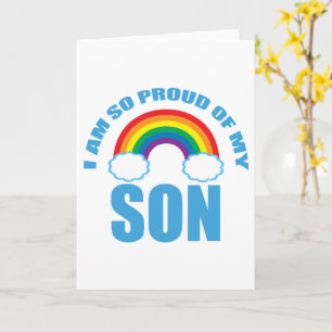 Trots op mijn zoon Rainbow Gay Pride Ouder Kaart