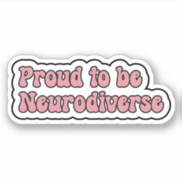 Trots op Neurodiverse Roze Neurodiversiteit Sticker