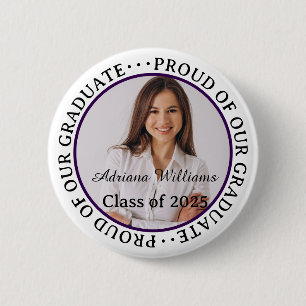 Trots op onze Afstuderen 2025 Modern Afstuderen Fo Ronde Button 5,7 Cm