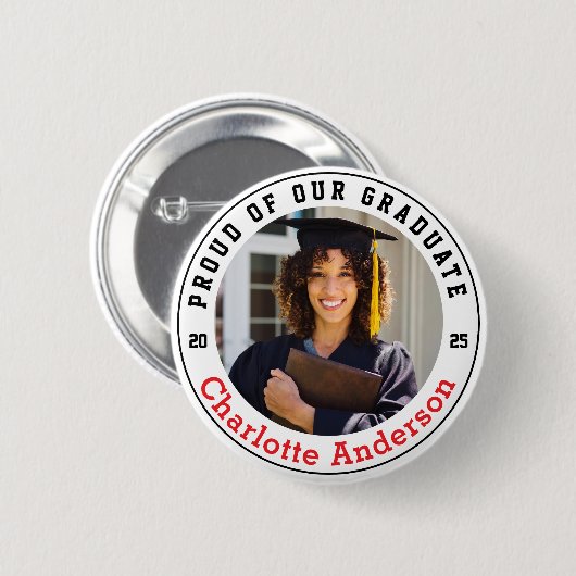 Trots op onze Afstuderen foto Ronde Button 5,7 Cm (Voorkant /achterkant)