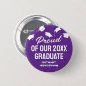 Trots op onze Afstuderen Paarse 2025 Ronde Button 5,7 Cm (Voorkant /achterkant)