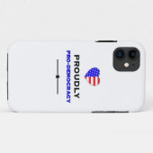 Trots op pro-democratie Case-Mate iPhone case (Achterkant (horizontaal))