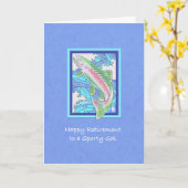 Trots op sportief pensioen kaart (Gele Bloem)