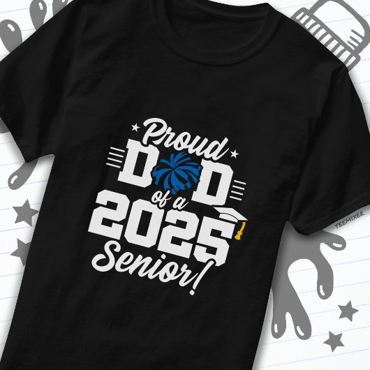 Trots Pap Cheerleader Class van 2025 Cheer Senior T-shirt