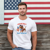 Trots pastriotische teckel illustratie Tri-Blend shirt