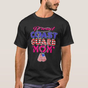 Trots US Coast Guard Moeder Hond Tags Militaire Mo T-shirt