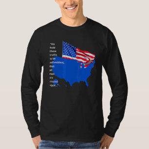 Trots US Country Flag Alle creëerde gelijke gelijk T-shirt