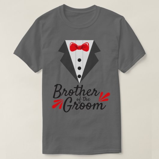 Trots van de Bruidegom Broer van de Bruidegom Huwe T-shirt (Design voorkant)