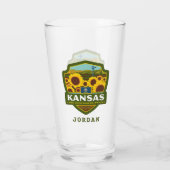 trots van de staat | Kansas Glas (Achterkant)