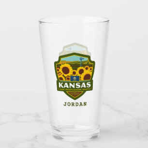 trots van de staat Kansas Glas