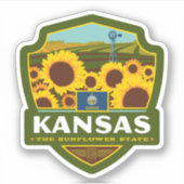 trots van de staat | Kansas Sticker (Voorkant)