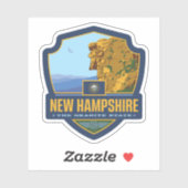 trots van de staat | New Hampshire Sticker (Vel)