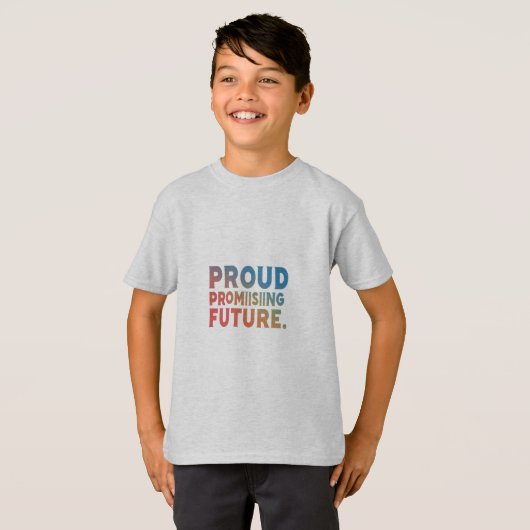 Trots verleden, veelbelovend toekomstig Kinder bas T-shirt (Voorkant volledig)
