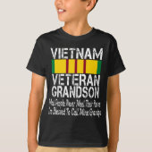 Trots Vietnam Veteraan Kleinzoon Combat Vet T-shirt (Voorkant)