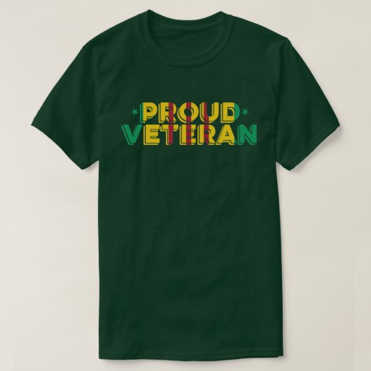 Trots Vietnam War Veteran Ribbon T-shirt (Design voorkant)