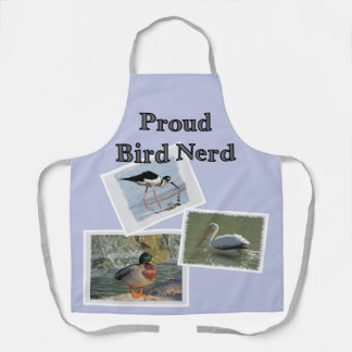Trots Vogelaar Nerd Vogel Foto Scrapbook Stijl Schort