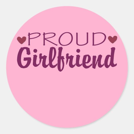 Trots vriendin schattige hart stickers (Voorkant)