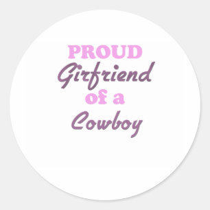 Trots Vriendin van een Cowboy Ronde Sticker