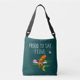  Trots zeggen dat ik van Koi houd! Crossbody Tas