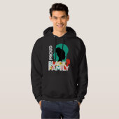 Trots zwart familie zwart geschiedenis maand hoodie (Voorkant volledig)