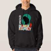 Trots zwart familie zwart geschiedenis maand hoodie (Voorkant)