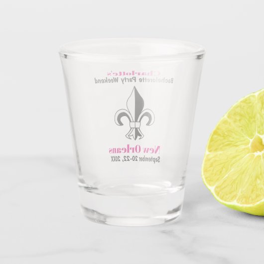 Trotscadeausstap Favorieten Meisjesreis New Orlean Shot Glas (Achterkant)
