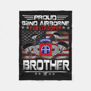 Trotse 82e Airborne Parachutist Broer Amerikaanse  Fleece Deken