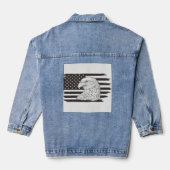 Trotse adelaar met Amerikaanse vlag Denim Jacket (Achterkant)