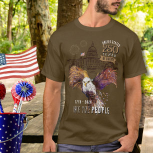Trotse Adelaar VS 250 Jaar Vrijheid Wij Het Volk T-shirt