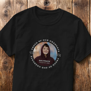 Trotse afgestudeerde 20XX moderne afstudeerfoto T-shirt
