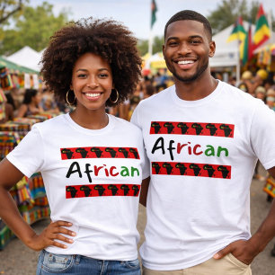 Trotse Afrikaanse Kleurrijk T-shirt