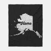 trotse Alask State Home Kaart Overzicht Rocky Map Fleece Deken (Voorkant)