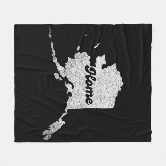 trotse Alask State Home Kaart Overzicht Rocky Map Fleece Deken (Voorkant (Horizontaal))