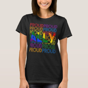 Trotse Ally LGBT Regenboog Vlag Gay Lesbische Prid T-shirt