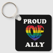 Trotse Ally LGBTQ Pride Sleutelhanger (Voorkant)
