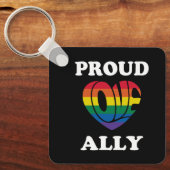 Trotse Ally LGBTQ Pride Sleutelhanger (Voorkant)