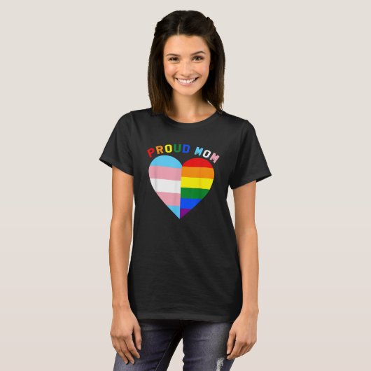 Trotse Ally LGBTQ Transgender Trotse Moeders Voor T-shirt (Voorkant volledig)