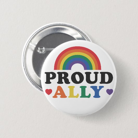 Trotse Ally Pride Button (Voorkant /achterkant)