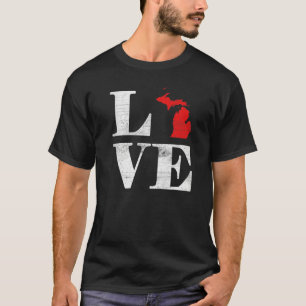 Trotse Amerika Burger Staatsvlag Landkaart Liefde T-shirt
