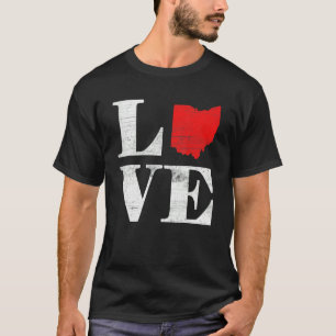 Trotse Amerika Burger Staatsvlag Landkaart Liefde  T-shirt