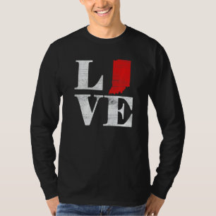 Trotse Amerika Burger Staatsvlag Landkaart Liefde T-shirt