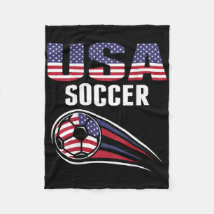 Trotse Amerika Voetbalteam Supporter Usa Vlag Voet Fleece Deken