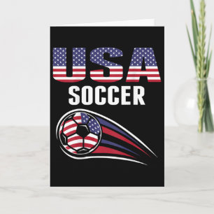 Trotse Amerika Voetbalteam Supporter Usa Vlag Voet Kaart